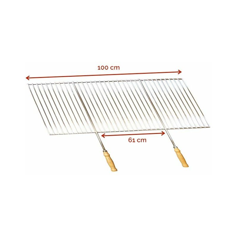 Grille de barbecue recoupable en acier 100 x 40 cm GR803 Grille de barbecue recoupable en acier 100 x 40 cm GR803