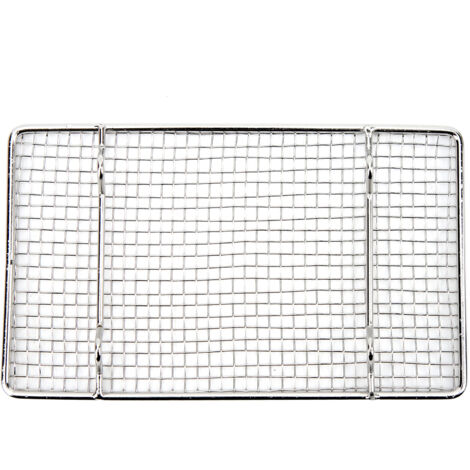 Grille de barbecue rectangulaire en acier inoxydable, résistante à la rouille et lavable au lave-vaisselle, pour cuisson au grill et pâtisserie
