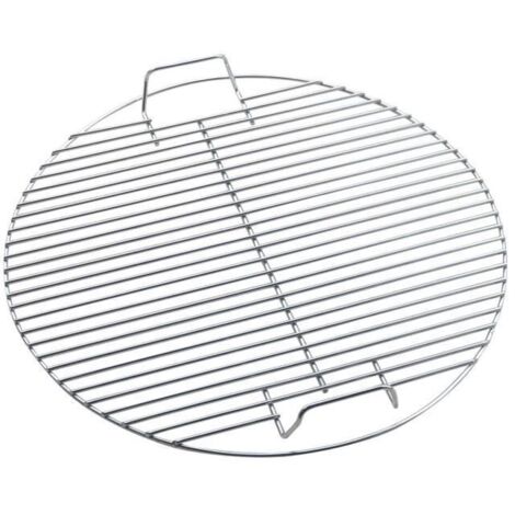 Grille de Barbecue Rond en Acier Inoxydable - ZVD - Portable - 44.5cm - Charbon