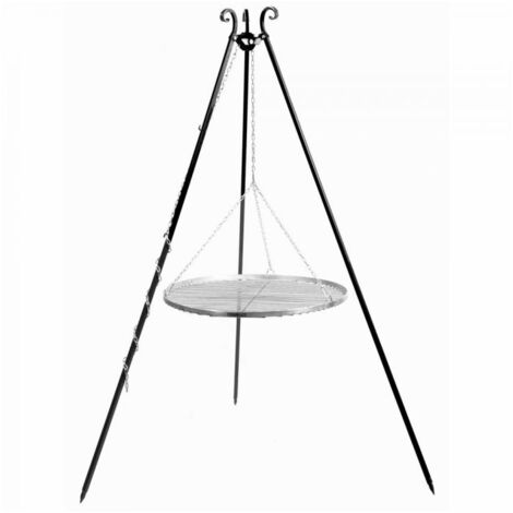 Grille de barbecue suspendue à un trépied, 50cm de diamètre, pliable, CookKing, 21010
