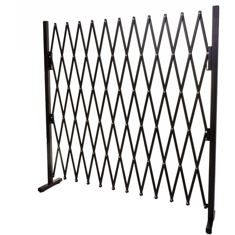 Décoshop26 - Grille de protection grille à ciseaux protection des animaux extensible aluminium marron hauteur 153 cm largeur 36-300 cm 040006985