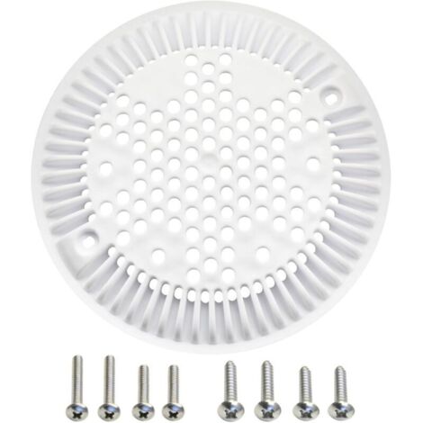 Grille de bonde anti-tourbillon pour piscine – Acier inoxydable 316L, Ø ext. 20,4 cm / int. 14 cm – Norme NF P90-307
