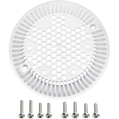 Grille de Bonde Anti-Tourbillon pour Piscine - Ø Ext. 20.4 cm / Int. 14 cm - Acier Inox 316L - Conforme Norme NF P90-307 - Sécurité Aspiration
