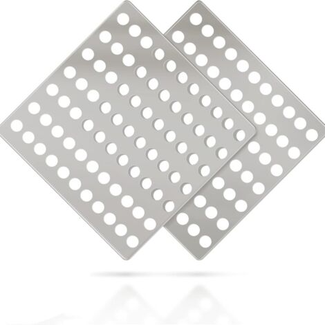 Grille de bonde carrée en acier inoxydable, filtre à cheveux de douche, caniveau, entrée d'eau de pluie