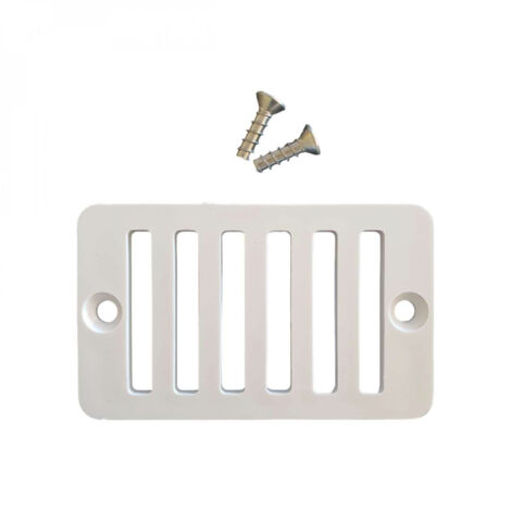 Grille de bonde de fond de piscine rectangulaire + vis - Blanc - SP1019BA - Hayward