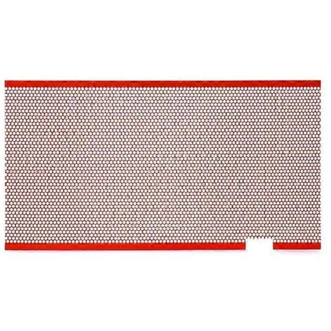 Grille de calandre auto en maille 100x33cm - Insert rouge 4x8mm pour pare-chocs avant, grillage protection radiateur universel, accessoire tuning voiture sport.