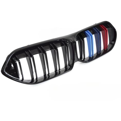 Grille de calandre avant BMW Serie 2 F44 Gran coupe de 2019 a 2024 Noir brillant + tricolore-42670892