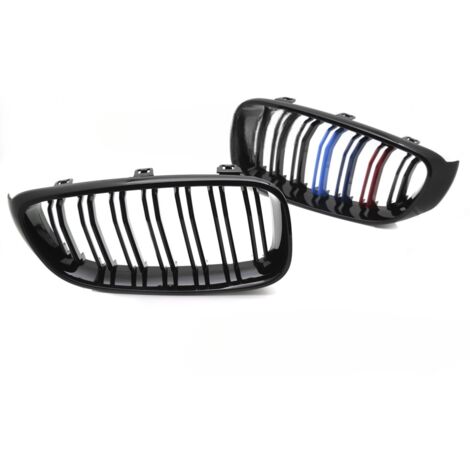 Grille de calandre avant BMW Serie 3 F34 Gran Turismo de 2013 a 2017 Noir brillant + tricolore-42670942