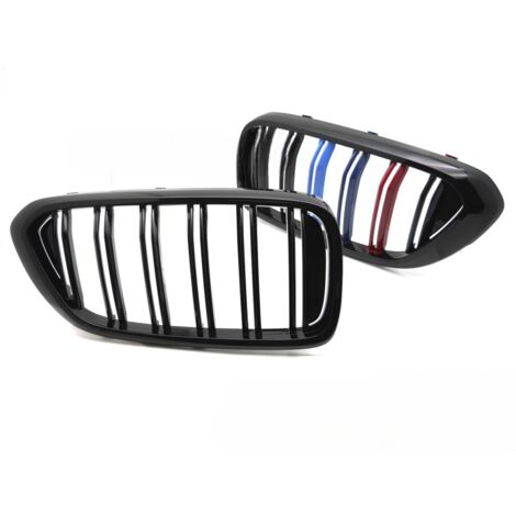 Grille de calandre avant BMW Serie 6 G32 de 2017 a 2020 Noir brillant + Tricolore-42674131