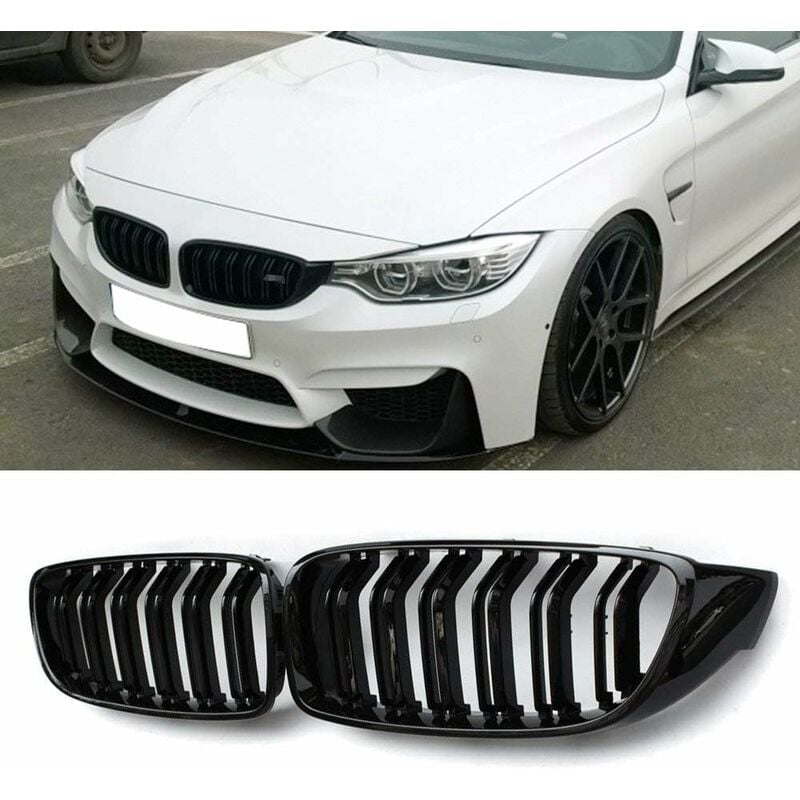 Ersandy - Grille de calandre avant de voiture - Noir brillant