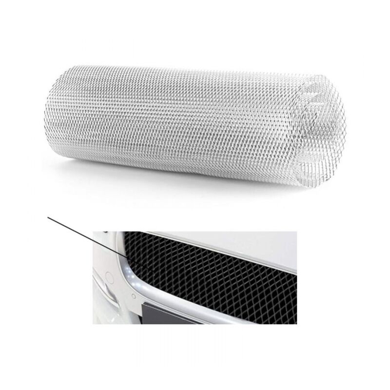 Cyslmuk - Grille de calandre de voiture en alliage d'aluminium 3x6mm grille de corps pare-chocs rhombique gril universel