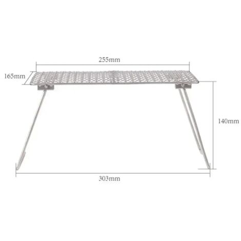 Grille de camping pliable en titane avec support portable, idéale pour le camping et la randonnée, accessoires de cuisine et réchauds portables.