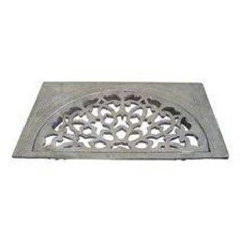 Grille de cave demi-lune en aluminium 60 x 38 cm – Ajourée pour aération optimale – Classe de charge A15 – Pour espaces confinés