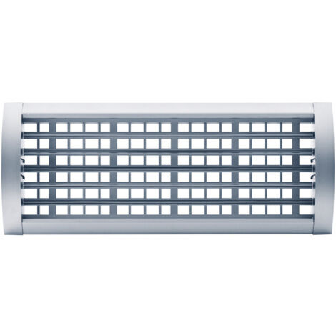 Grille de conduit aluminium simple déflection avec équerres de finition latérales ABS réglables avec registre gal NATHER 549931