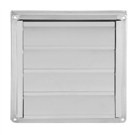 Grille de Conduit D'aération Murale en Acier Inoxydable de 95 Mm, Couvercle D'aération de Sèche-linge Extérieur, Grille Carrée de Sortie de Ventilateur D'extraction de
