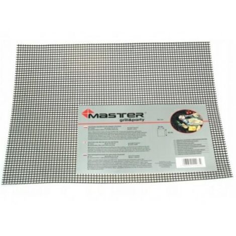 Grille de cuisson et de gril 36x42 cm, Master Grill, outil de gril, acier robuste, facile à utiliser, couleur noire