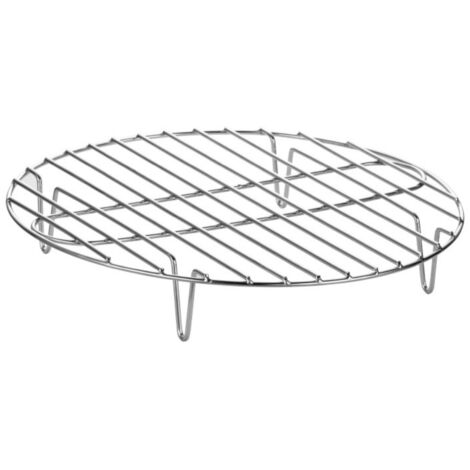 Grille de cuisson ronde en acier inoxydable Ø 27 cm, support épais pour four, vapeur et refroidissement