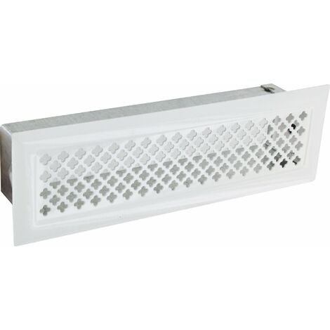 Grille de décompression avec précadre de hotte et foyer ferme DMO - Blanc