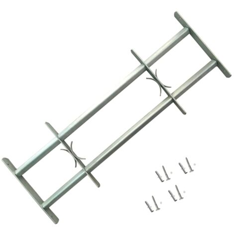 Grille réglable de sécurité de fenêtres et 2 barres 700-1050 mm