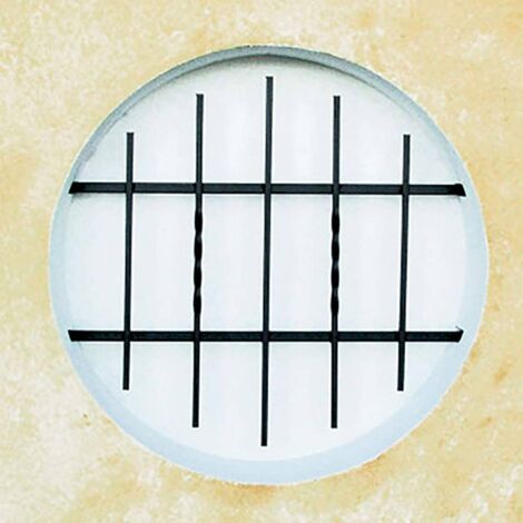 Grille de Defense Droite Torsadee diametre 100 cm pour Fenetre ronde (côte tableau)