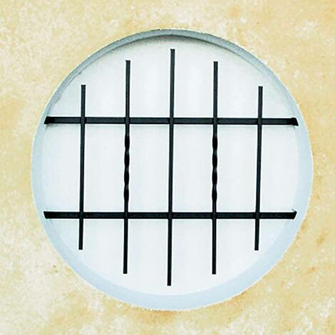 Grille de Defense Droite Torsadee diametre 60 cm pour Fenetre ronde (côte tableau)