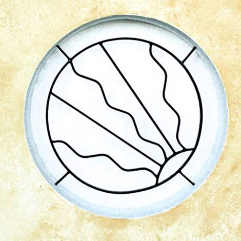 Grille de Defense Estivale diametre 60 cm pour Fenetre ronde (côte tableau)