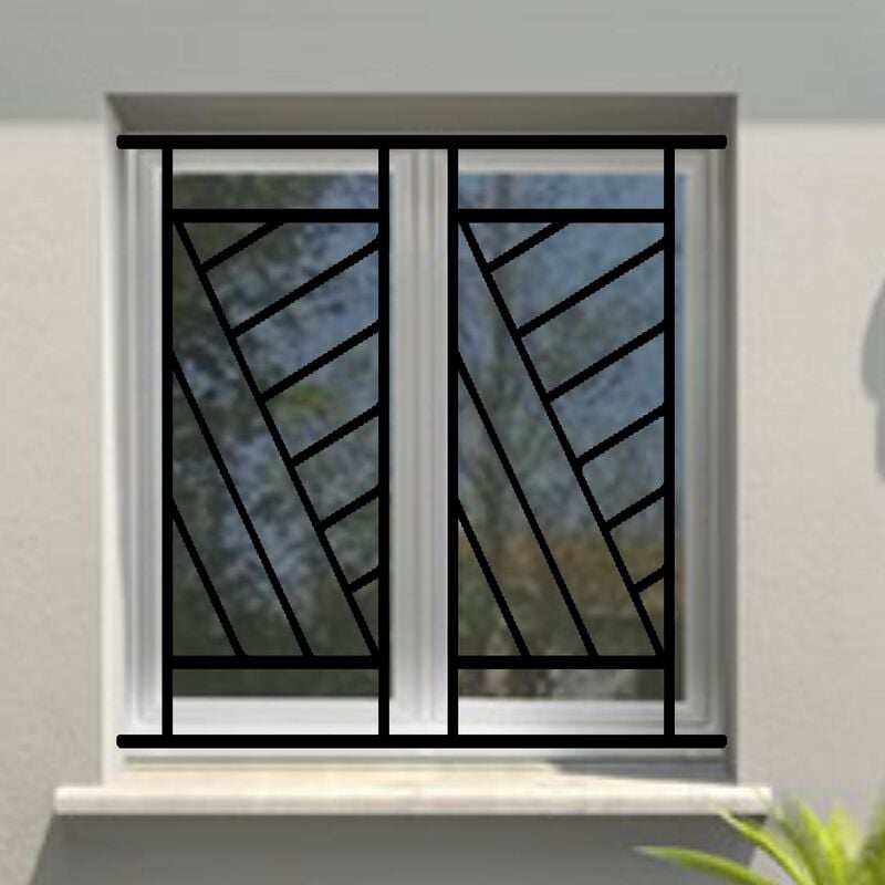 DMS - Grille de Defense Omega pour Fenetre h= 105 cm x l= 100 cm (côte tableau)