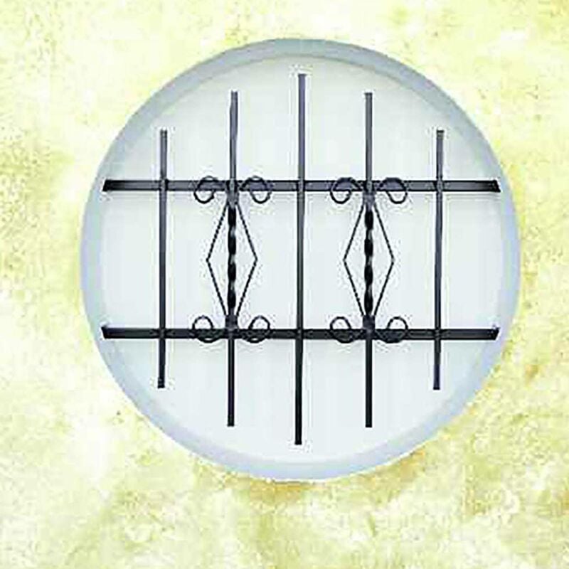 DMS - Grille de Defense Rustique diametre 100 cm pour Fenetre ronde (côte tableau)