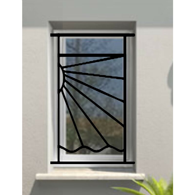 DMS - Grille de Defense Solazur pour Fenetre h= 105 cm x l= 60 cm (côte tableau)