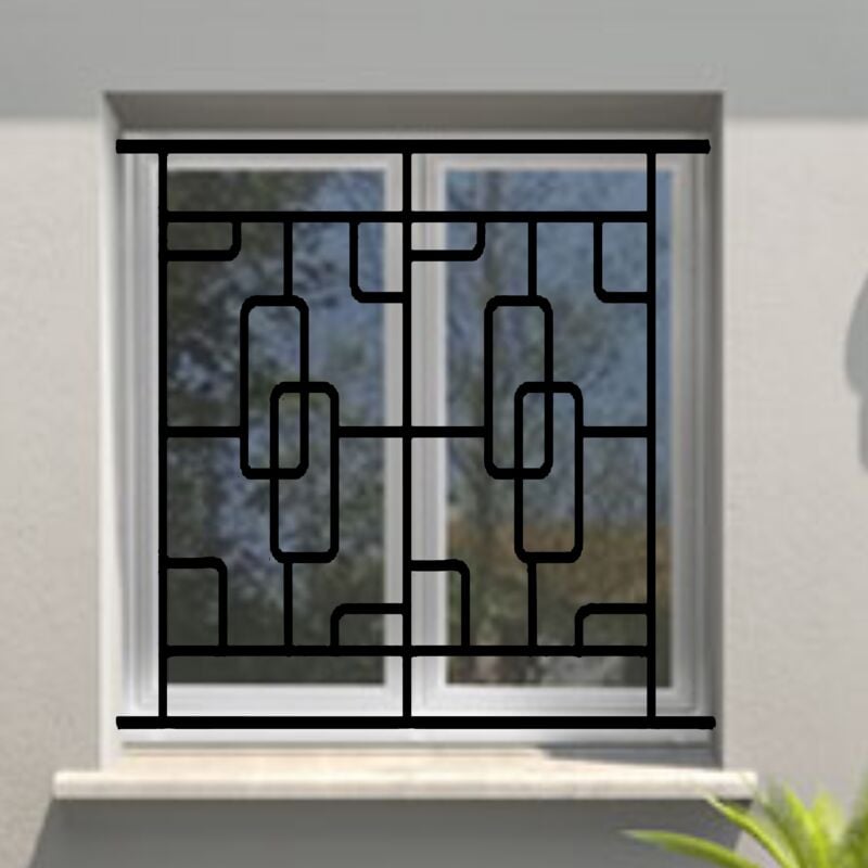 Grille de Defense Structural pour Fenetre h= 115 cm x l= 100 cm (côte tableau)