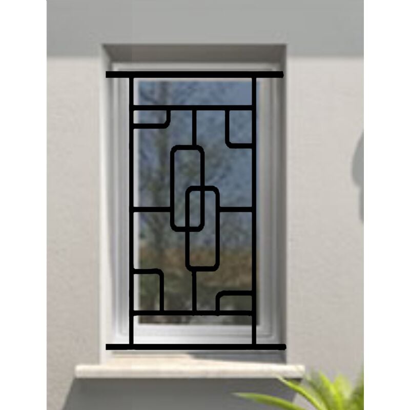 Grille de Defense Structural pour Fenetre h= 115 cm x l= 60 cm (côte tableau)