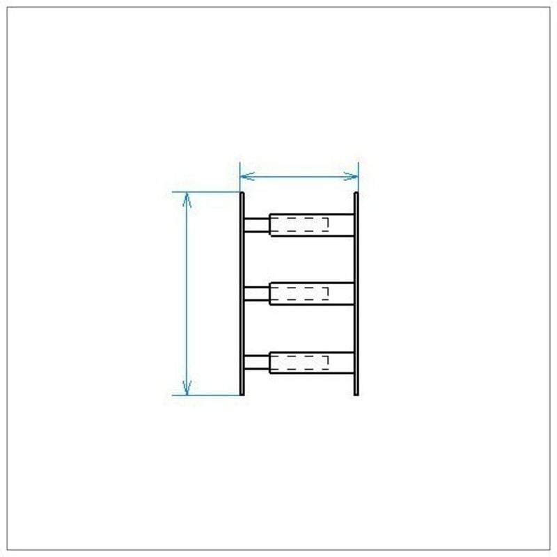 Barreau télescopique - 3 barreaux 30 à 55cm - noir