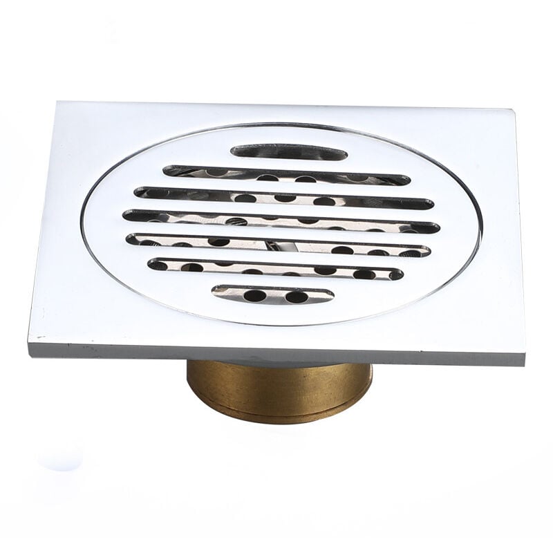 Ensoleille - Grille de douche anti-cheveux drain de sol épaissi inox carré douche drain de sol anti-odeur salle de bain