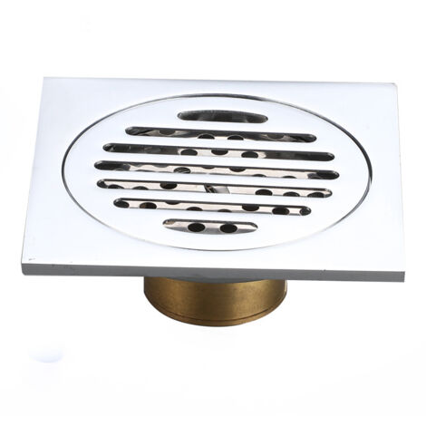 Grille de douche anti-cheveux drain de sol épaissi inox carré douche drain de sol anti-odeur salle de bain