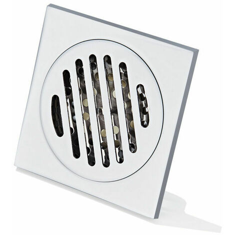 Grille de douche anti-cheveux siphon de sol inox siphon carré épais 100 100 mm
