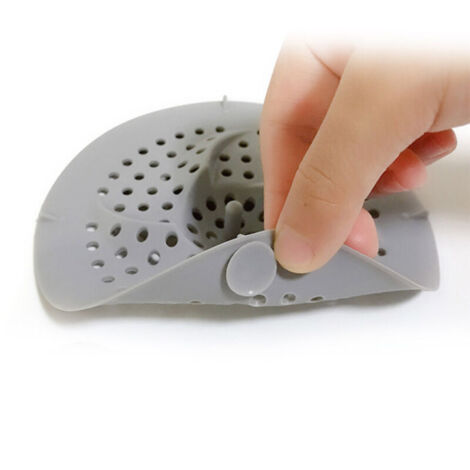 Grille de douche en caoutchouc anti-dérapante – Lot de 4 pièces avec autocollants + filtre cheveux pour salle de bain et cuisine