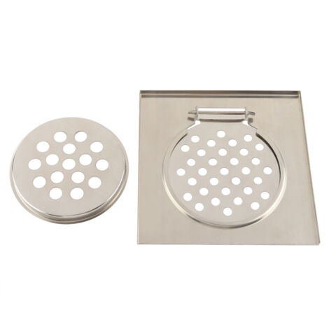 Grille de Douche Linéaire, Acier Inoxydable, 15 x 15 cm, Installation Facile