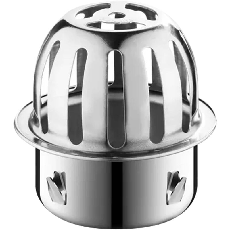 Grille de drainage de sol en acier inoxydable pour balcon - 75 mm - Protection de gouttières - Protection de tuyau de descente - En acier inoxydable