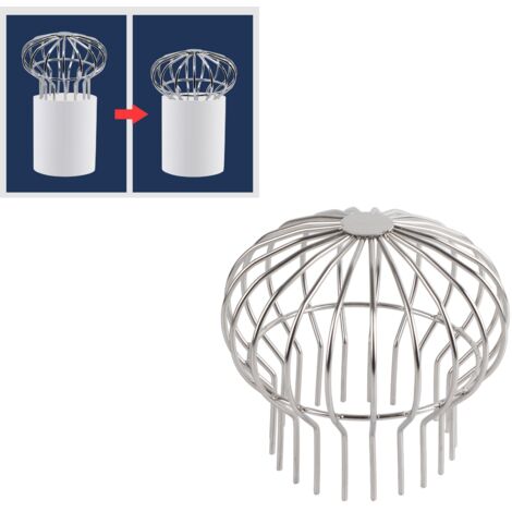 Grille de Drainage Extérieur Anti-Blocage Cap Rond 160mm en Acier Inoxydable pour Balcon Terrasse Gouttière