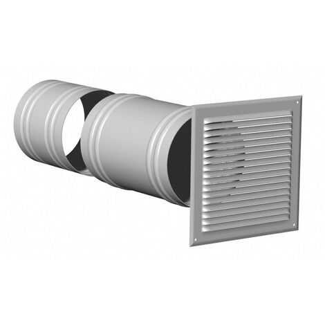GRILLE DE FACADE AVEC MANCHON TELESCOPIQUE DIAMETRE 150 MM