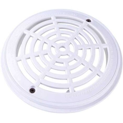 Grille de fond de piscine ronde, diamètre 20,3 cm, facile à installer (base + couvercle), blanche