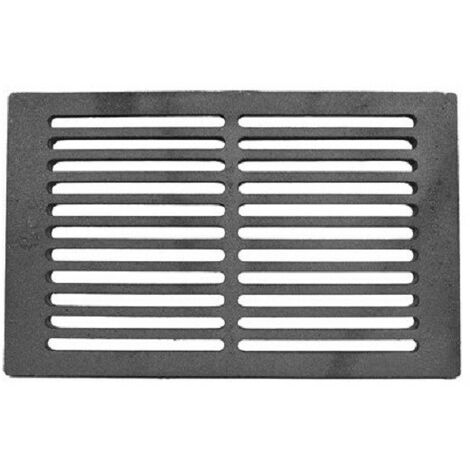 Grille de foyer en fonte 415 x 260 mm – Évacuation des cendres vers cendrier – Compatible poêles et cheminées à bois – Pisla