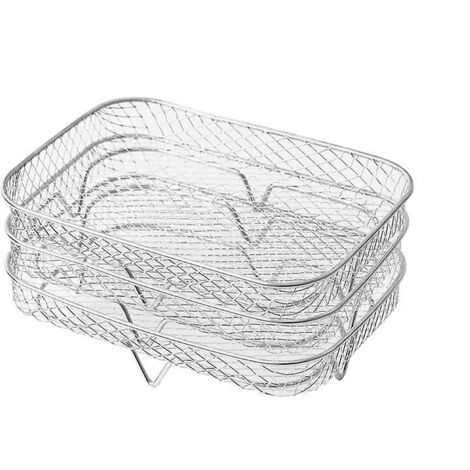 Grille de friteuse à air chaud et déshydrateur en acier inoxydable pour Ninja Dual Zone Victop 3 Couch - Accessoires pour grille vapeur empilable