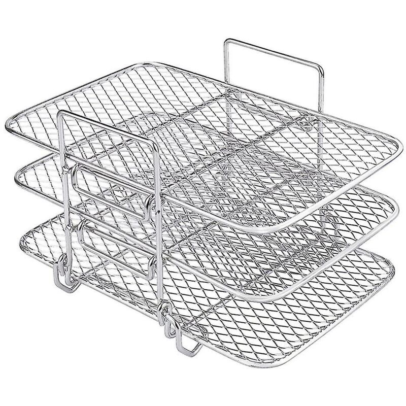 Feiyue - Grille de friteuse Accessoires de friteuse, grille de déshydrateur multicouche en acier inoxydable pour Ninja Dz201 / Dz401