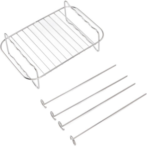 Grille de friteuse rectangulaire en acier inoxydable, accessoire double couche pour friteuse NINJA FOOD 8QT à double panier