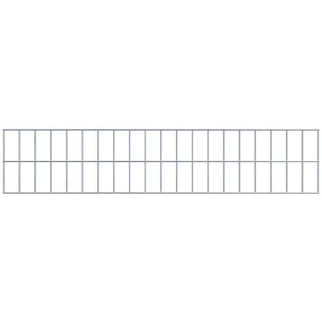 Grille de gabion 100 cm x 20 cm – Mailles 5 x 10 cm – Galvanisé à chaud pour résistance aux intempéries – Pour projets extérieurs – Gabiona