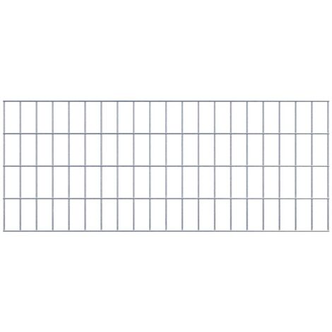 Grille de gabion 100 cm x 40 cm – Mailles 5 x 10 cm – Galvanisé à chaud pour résistance aux intempéries – Usage extérieur et intérieur – Gabiona