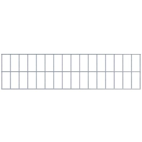 Grille de Gabion à l’unité - Dimensions: 80 cm x 20 cm - mailles de 5 x 10 cm - Made in Germany
