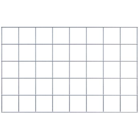 Grille de Gabion à l’unité - Dimensions: 80 cm x 50 cm - mailles de 10 x 10 cm - Made in Germany