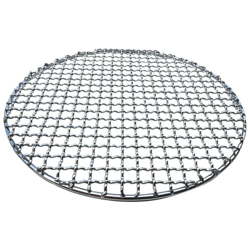 Jusch - Grille de gril ronde en maille de 28 cm, antiadhésive et réutilisable, grille de refroidissement en acier inoxydable, accessoires de gril de